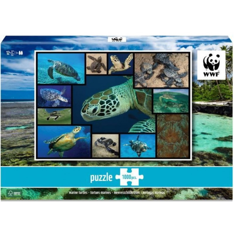 Puzzle 1000 pièces - WWF - Tortues Marines