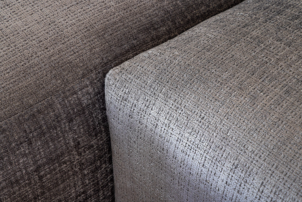 Moderne XXL Wohnlandschaft SIGNATUR 370cm grau Chenille Cremona U-Form Sofa inkl. Kissen