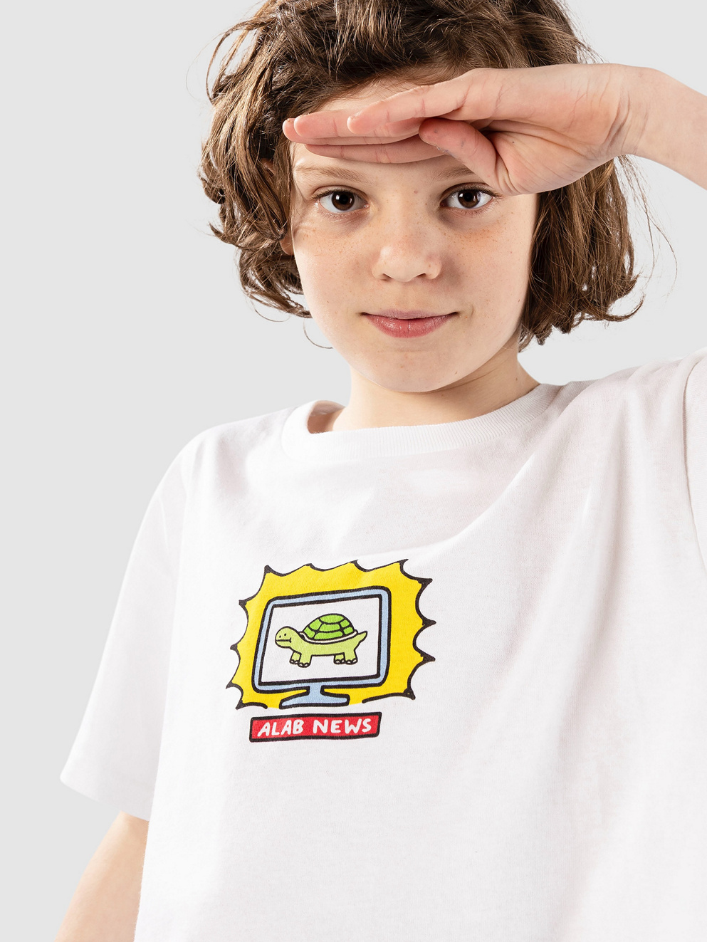 A.LAB Breaking News Kids T-Shirt white