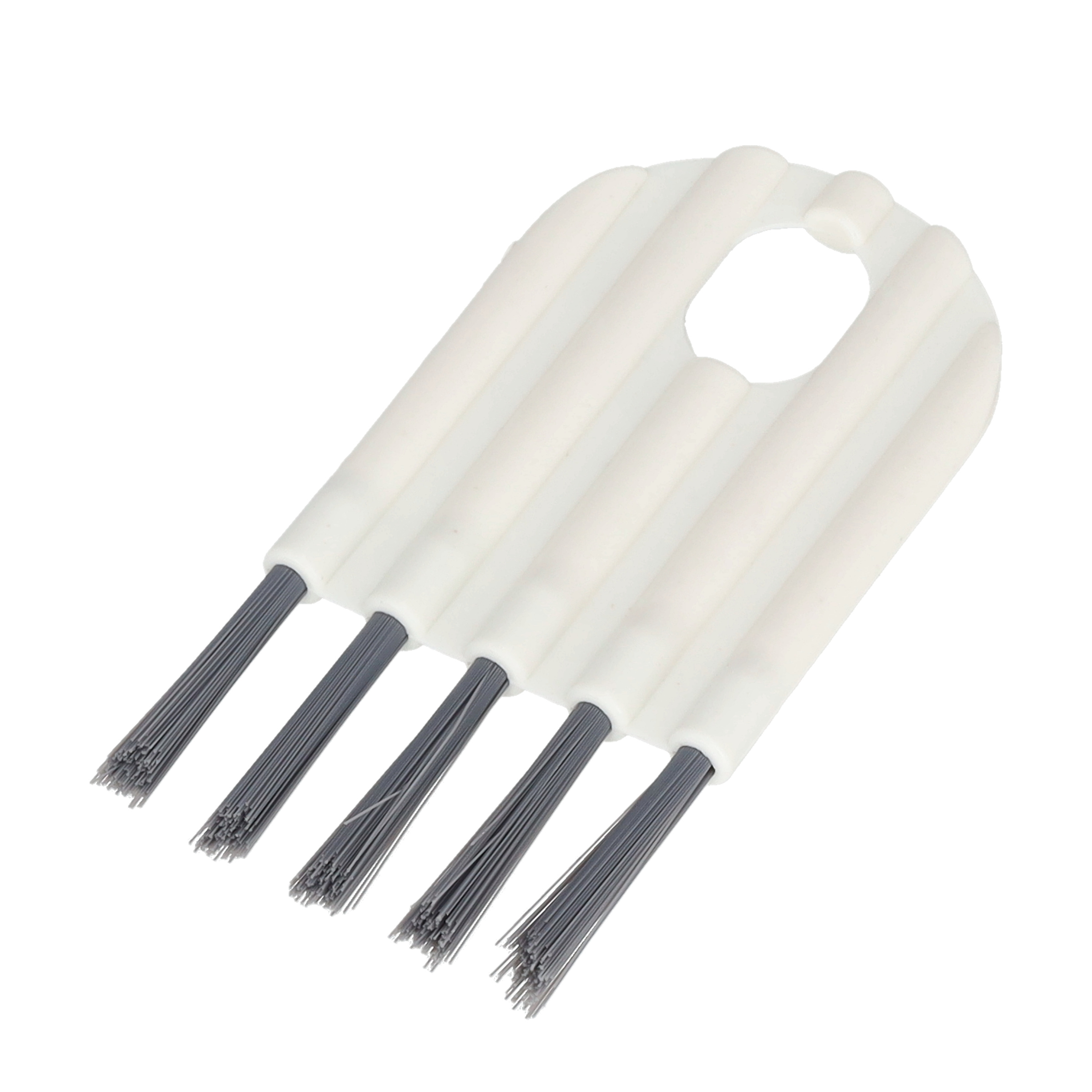 Universal Mini Reinigungs Bürste Biegbarer Pinsel mit Nylon Borsten für Tastatur / Fenster / Flaschendeckel - Weiss