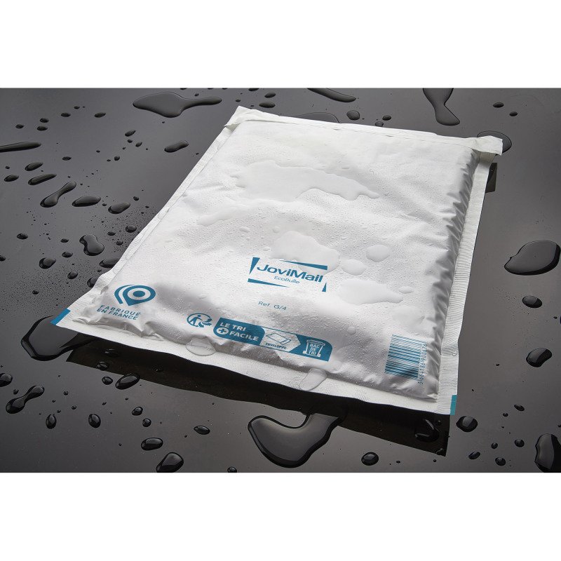 Pochette matelassée bulles d'air JoviMail Eco Bulle plastique blanc