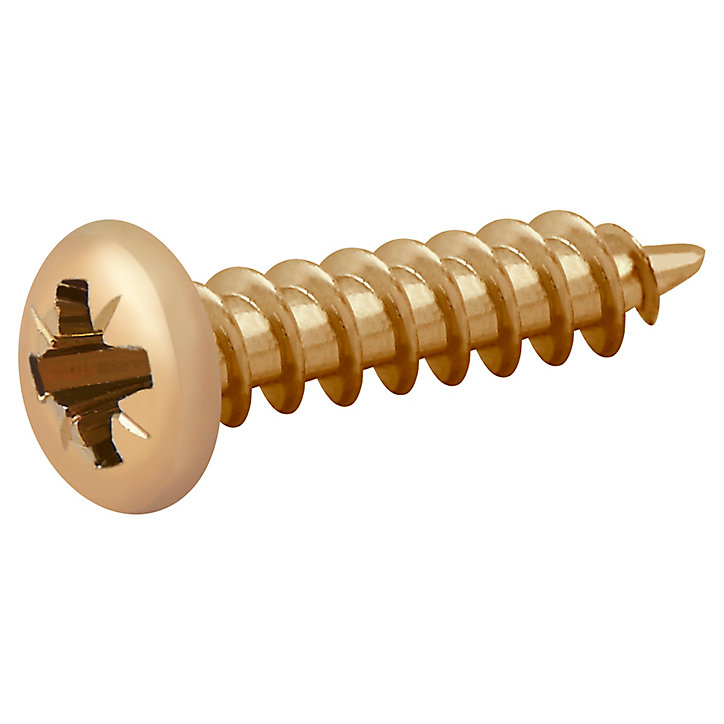 Vis à bois pozidriv à tête cylindrique zinguée jaune 6x30 mm - 100 pièces