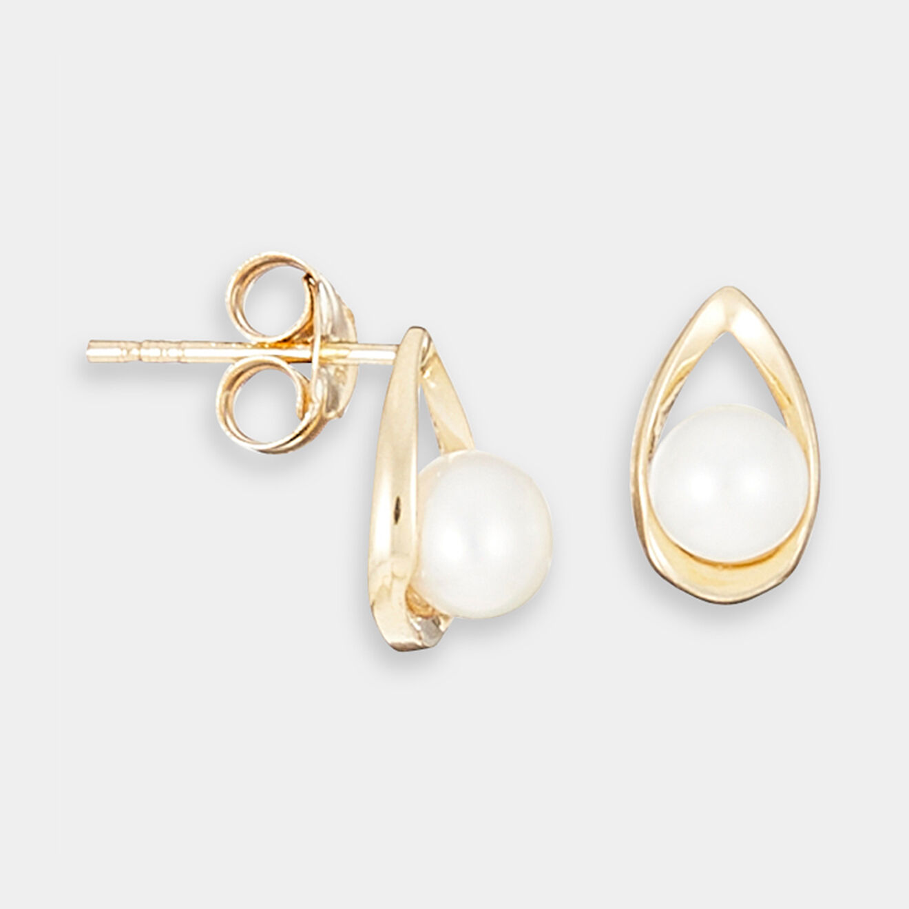 By Colette Boucles d'oreilles Liu Perle or jaune