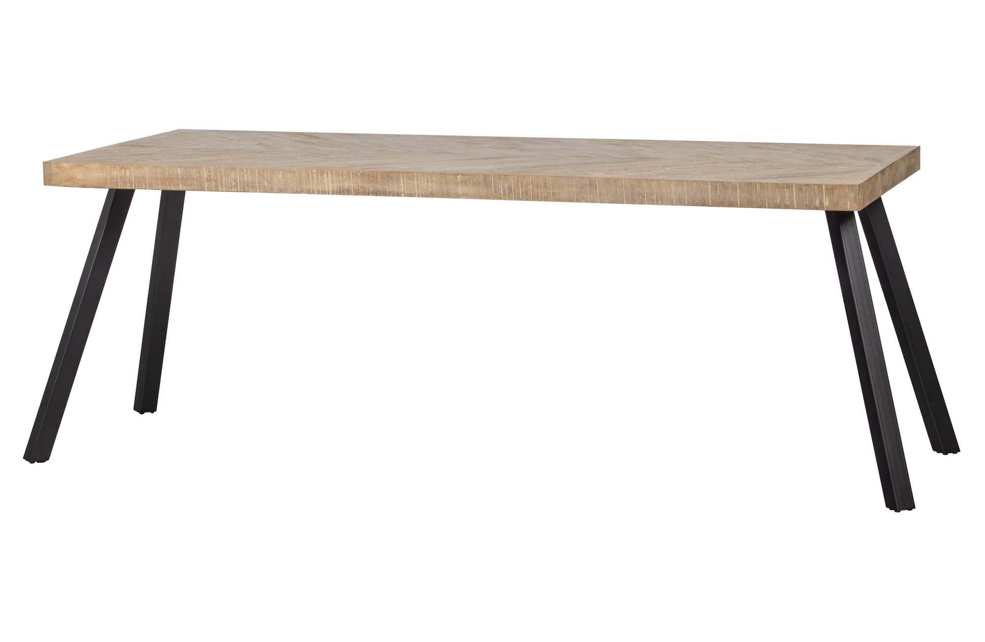 WOOOD tafel Tablo mango visgraat 180x90 Tablo Tafel Mango Visgraat 180x90 - 2-standen poot vierkant