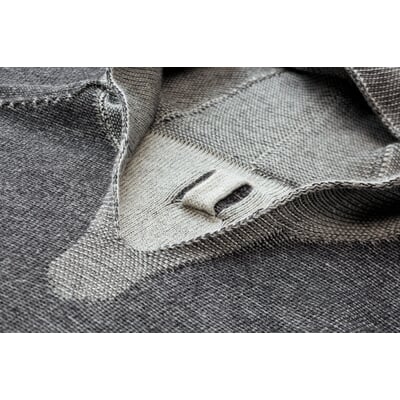 Herren-Strickhoodie, Anthrazit-Grau