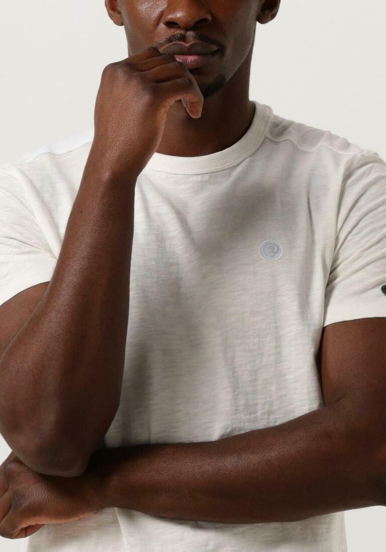 CAST IRON witte cast iron t-shirt short sleeve r-neck organic cotton slub essential