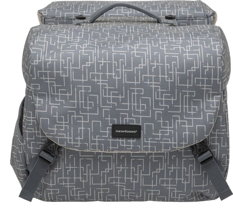 Dubbele Fietstas New Looxs Mondi Joy Double MIK 38 Liter 37 X 16 X 32 cm (2x) - Ivy Grey