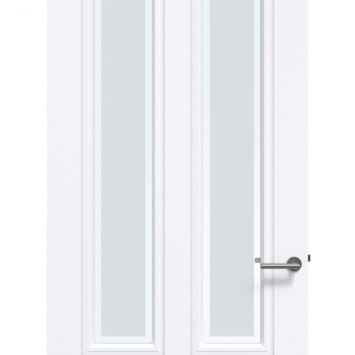 Arne & Bodil binnendeur ABT321 mat glas met blanke rand - extra wit afgelakt