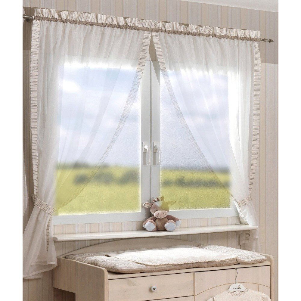 Be Be´s Collection Bebe's Collection 935-28 Vorhang Butterfly Braun 100x240cm