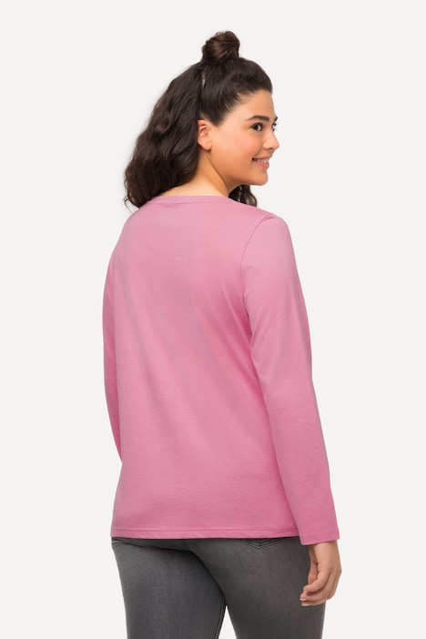 Shirt, Slim, V-Ausschnitt, Langarm