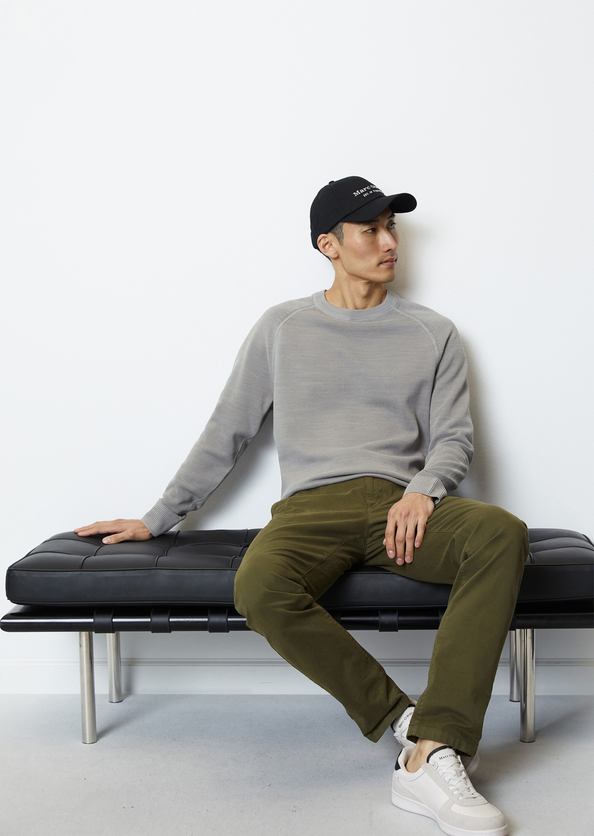Pullover regular mit feiner Ottoman-Struktur