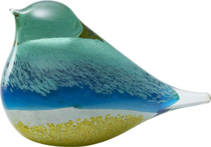 OCTAEVO GLASS BIRD ATLAS BLUE/YELLOW Blue
