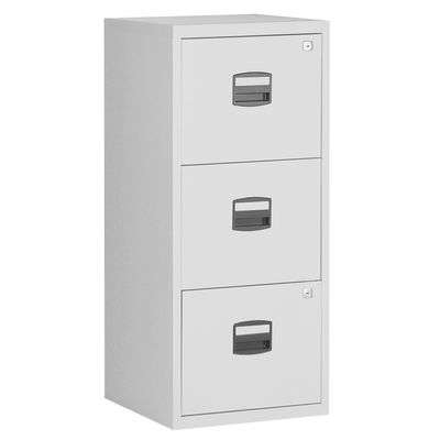 Classeur métallique monobloc - 3 tiroirs - H102 x L41 x P40 cm - blanc