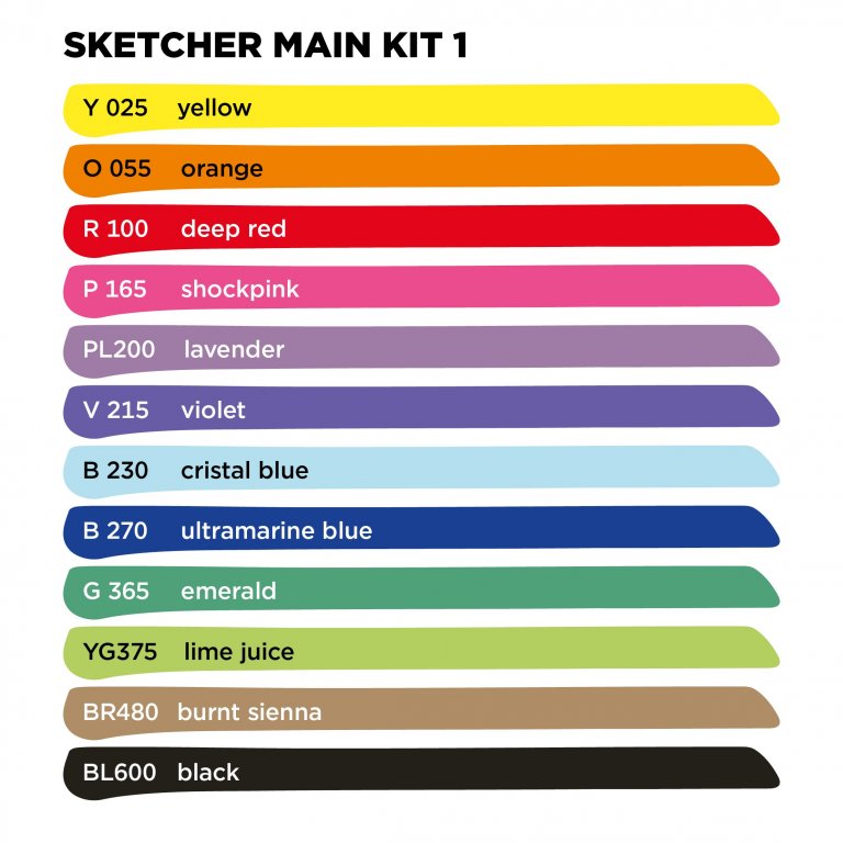Molotow Twin Marker Sketcher Set, 12er-Set