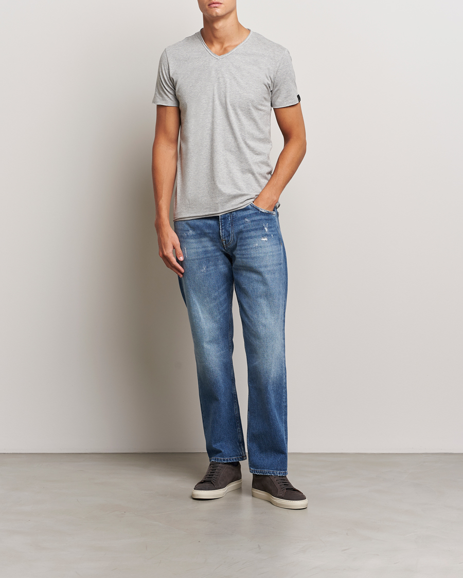 Replay V-Neck T-Shirt Light Grey Melange