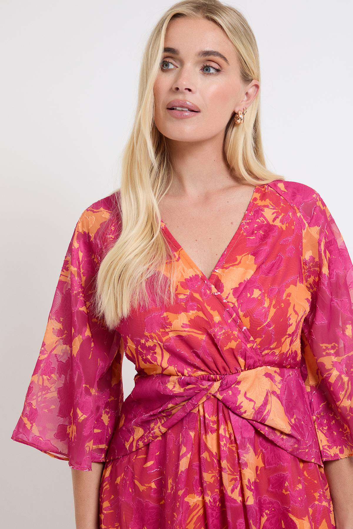 Wallis Robe Midaxi Torsadée À Imprimé Floral Dévoré Petite