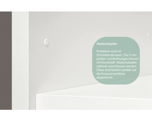 Nobilia Elements keukenblok zonder apparatuur Urban 300 cm alpinewit mat voorgemonteerde variant links 4004539053878