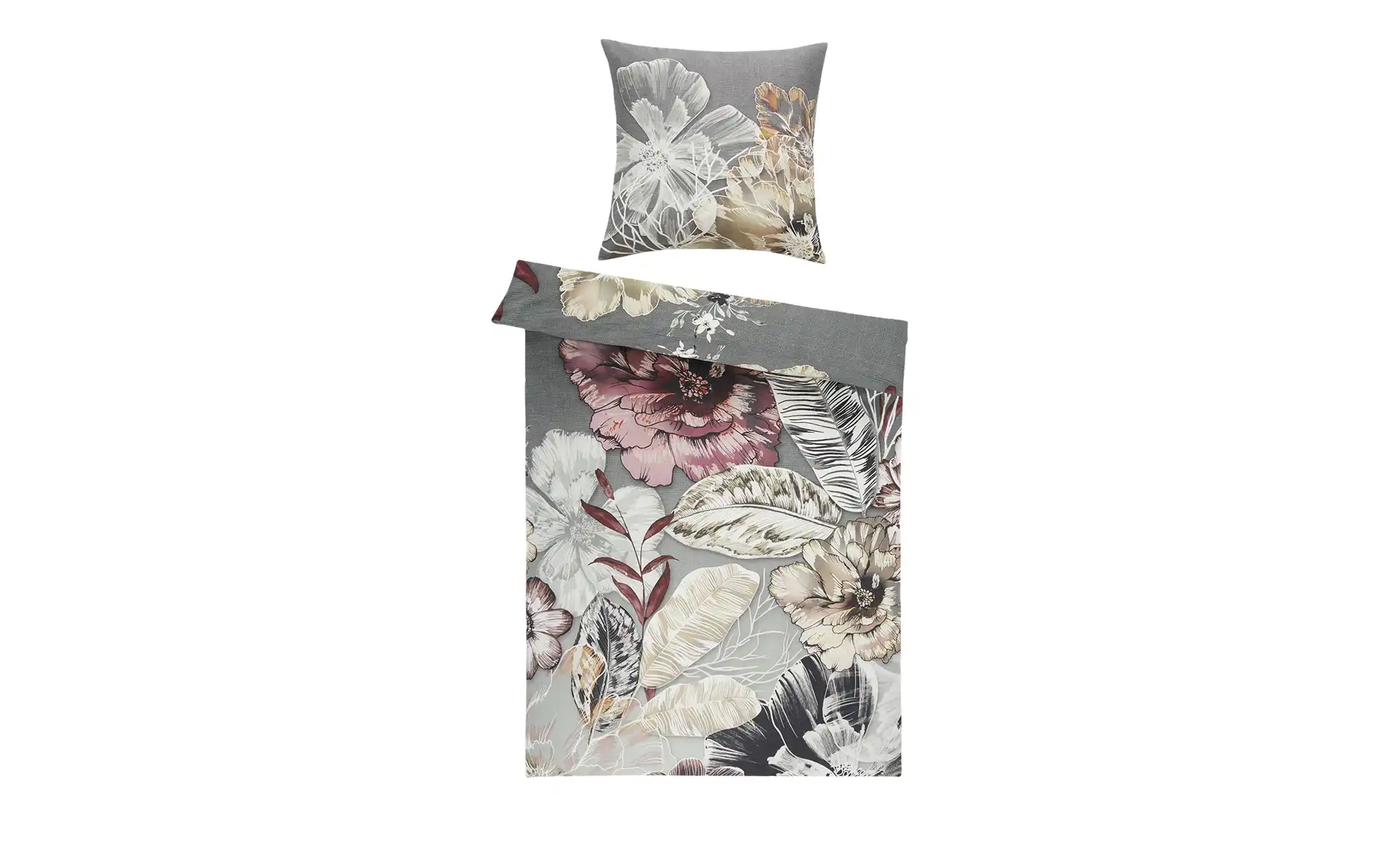 Mako-Satin Bettwäsche Floral