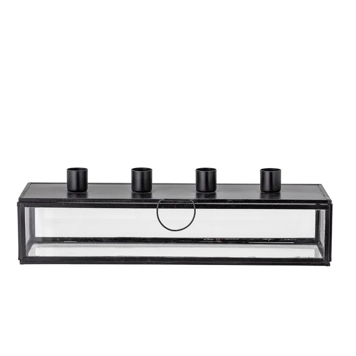 Bloomingville - Pelo Adventskerzenhalter, L 34 cm, schwarz