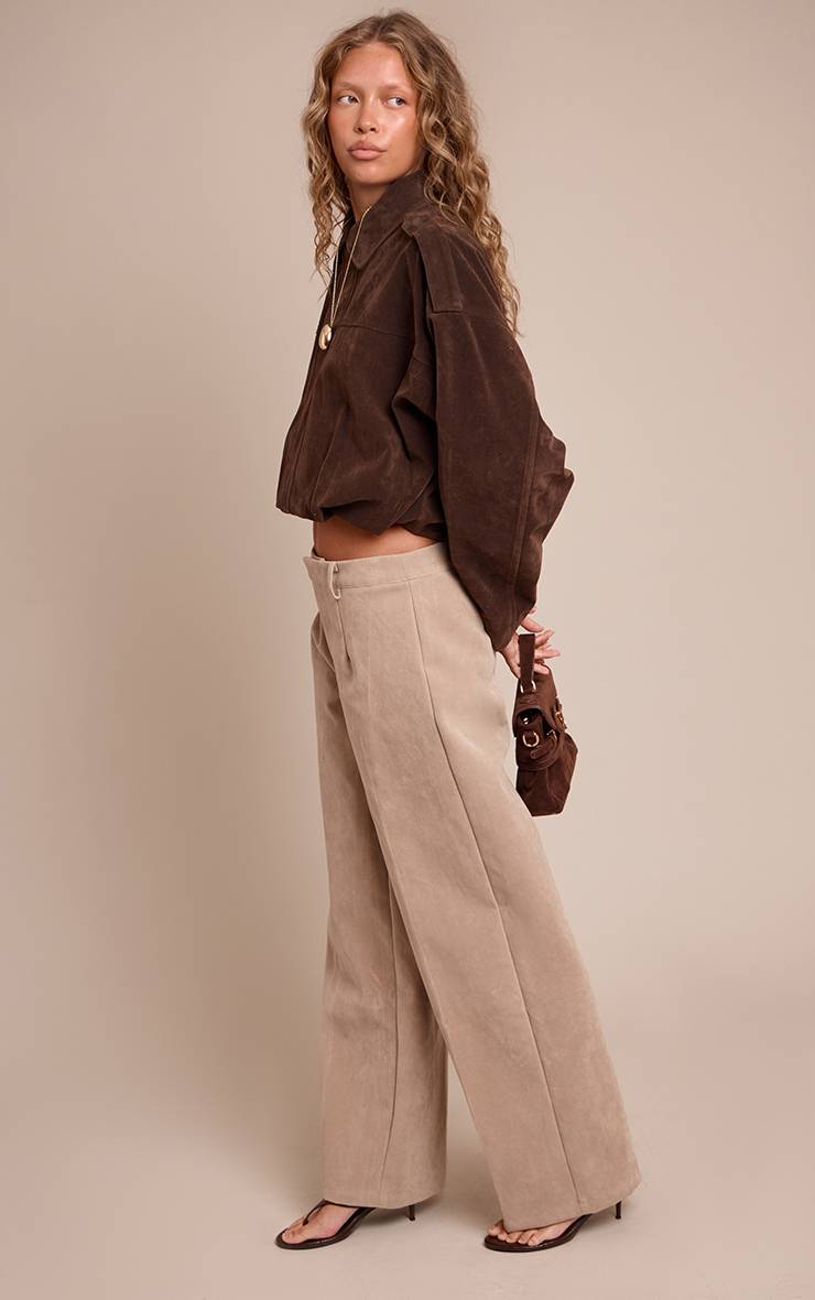Sable Pantalon Droit En Synthétique