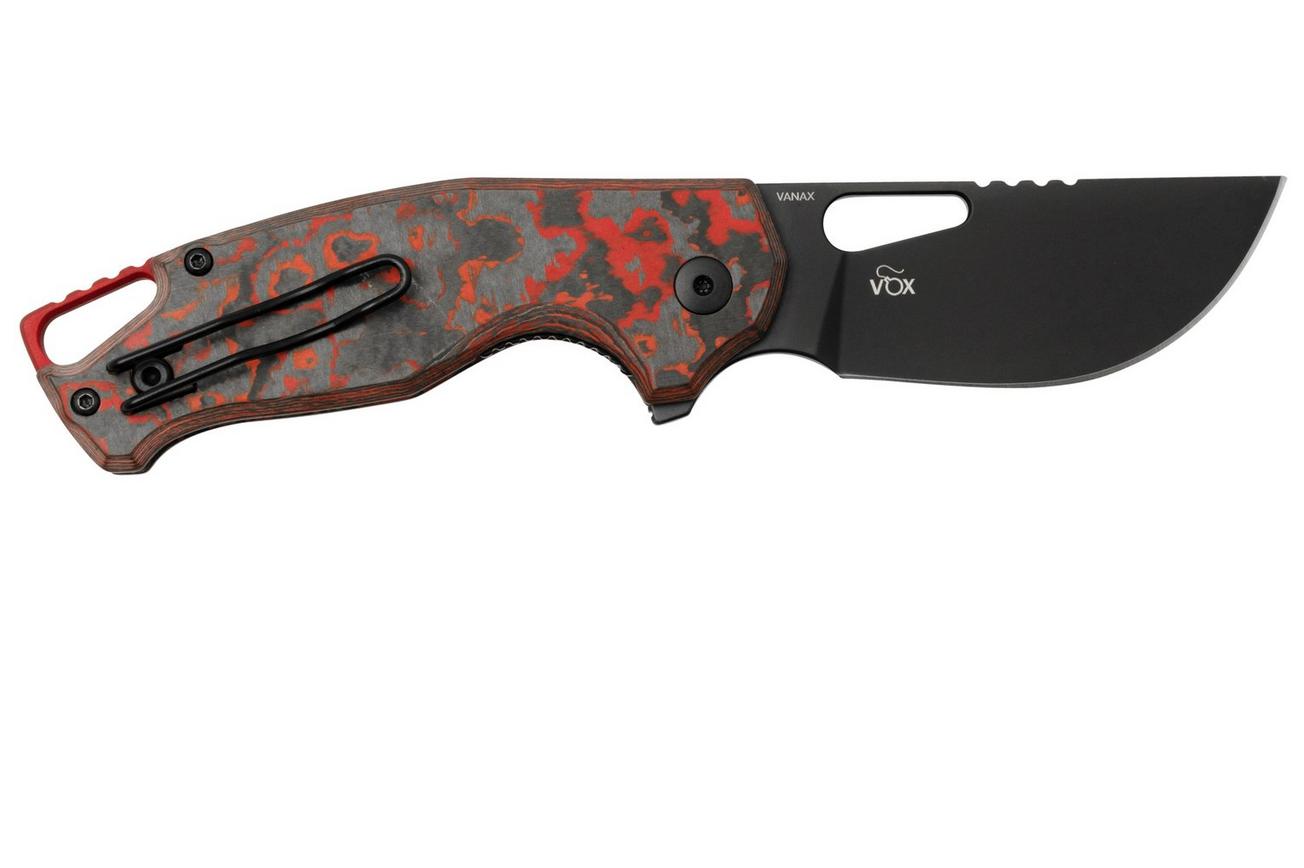 MKM Vincent VCV-CLD Black PVD VANAX, Lava Flow Carbon Fiber, Red Aluminum zakmes, Jesper Voxnaes design