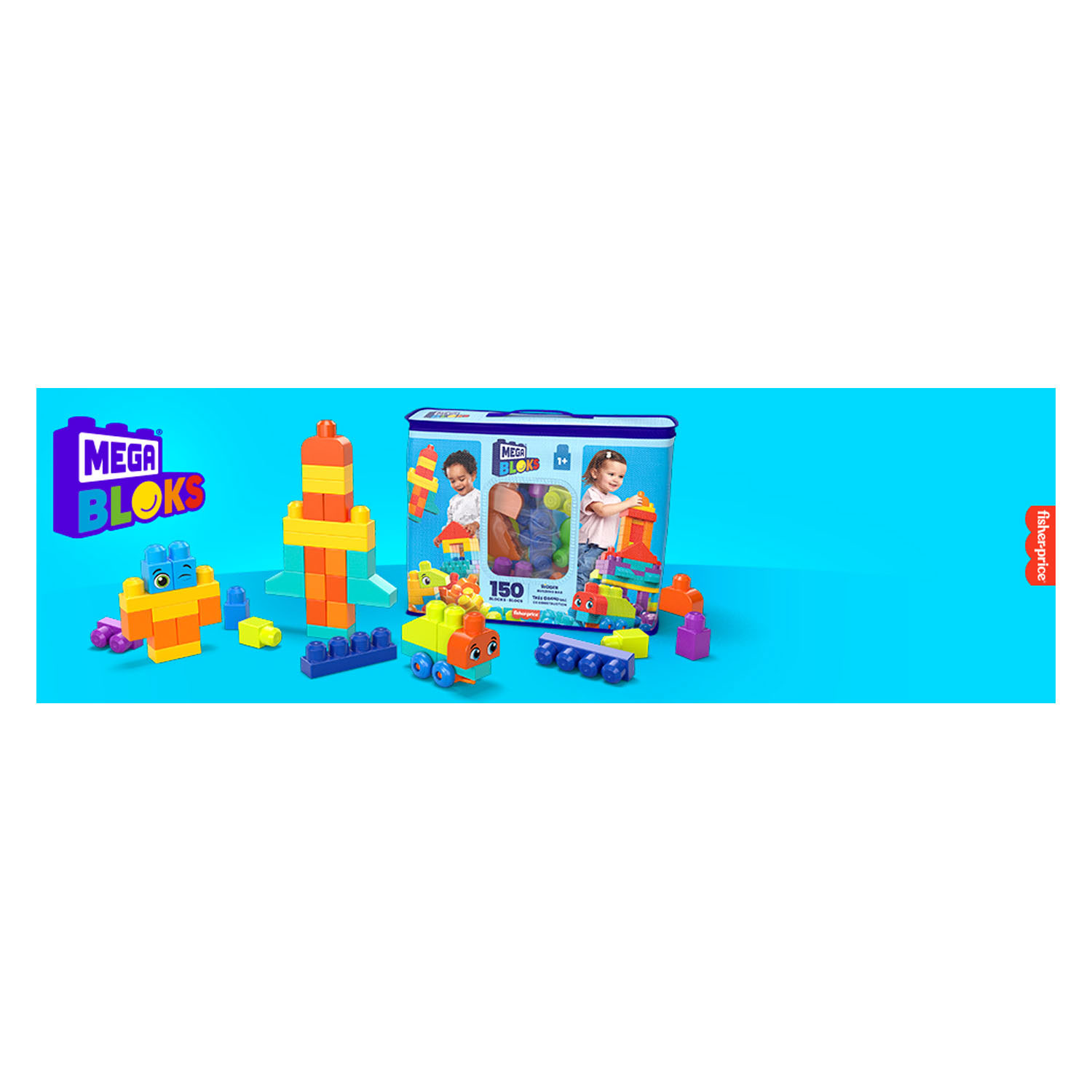 Mega Bloks - Bigger Building Bag Bouwblokken, 150dlg.
