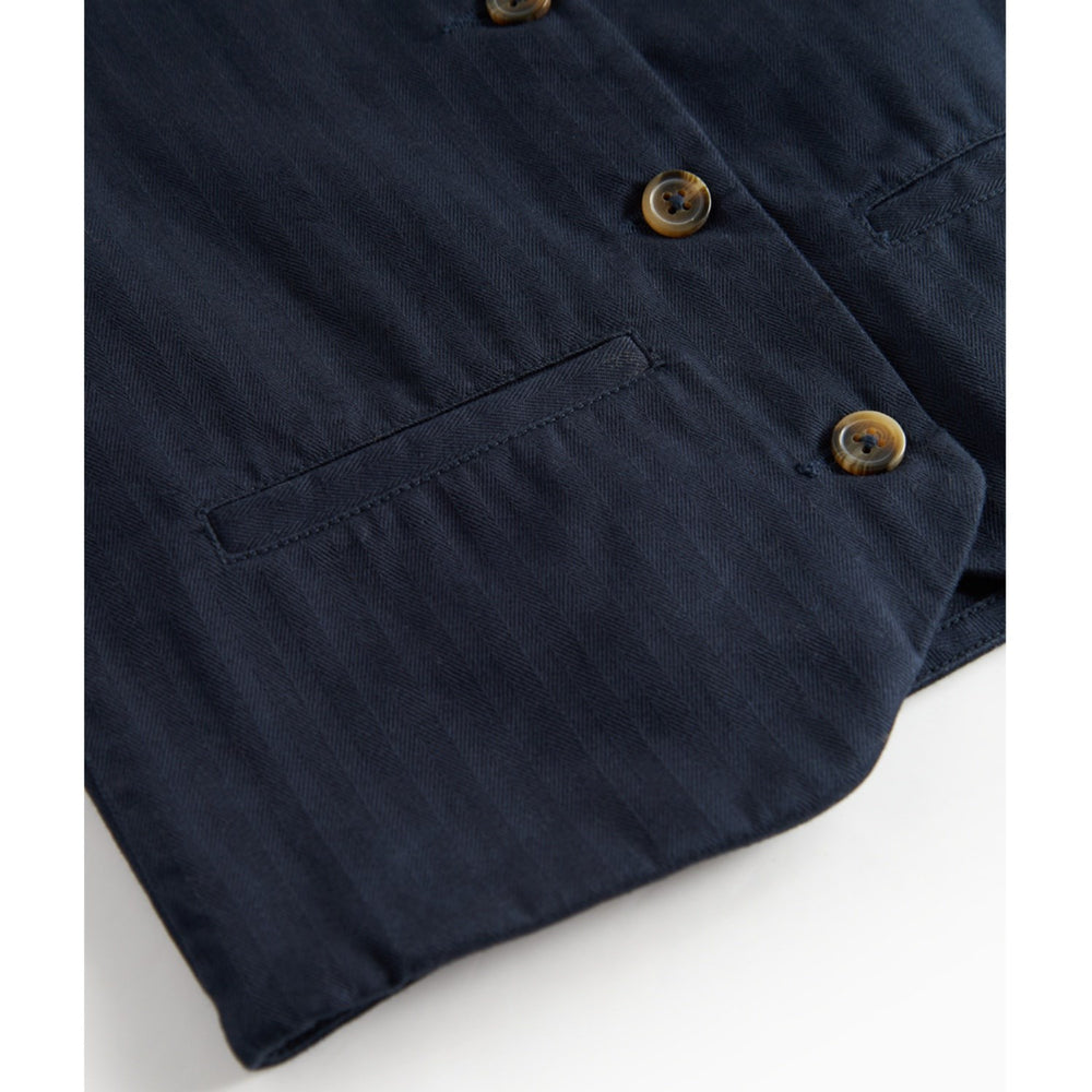Køb MarMar Herringbone Twill Pilot Navy Jason Vest