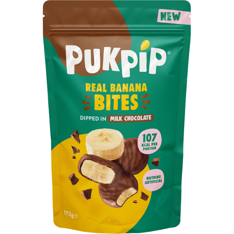 Pukpip Real banana bites milk chocolate