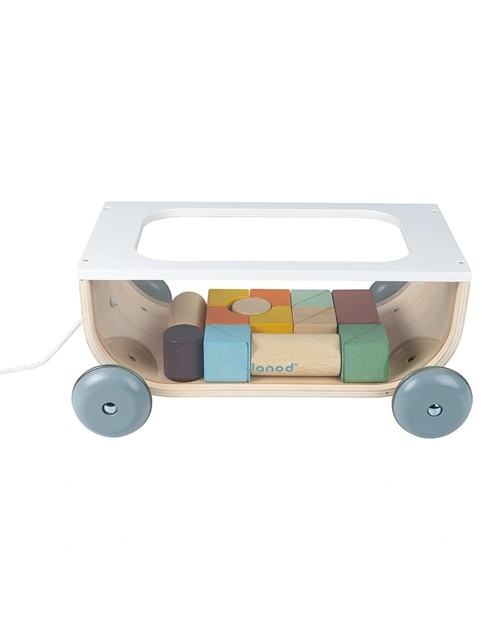 Nachziehwagen SWEET COCOON – BAUSTEINE 18-teilig