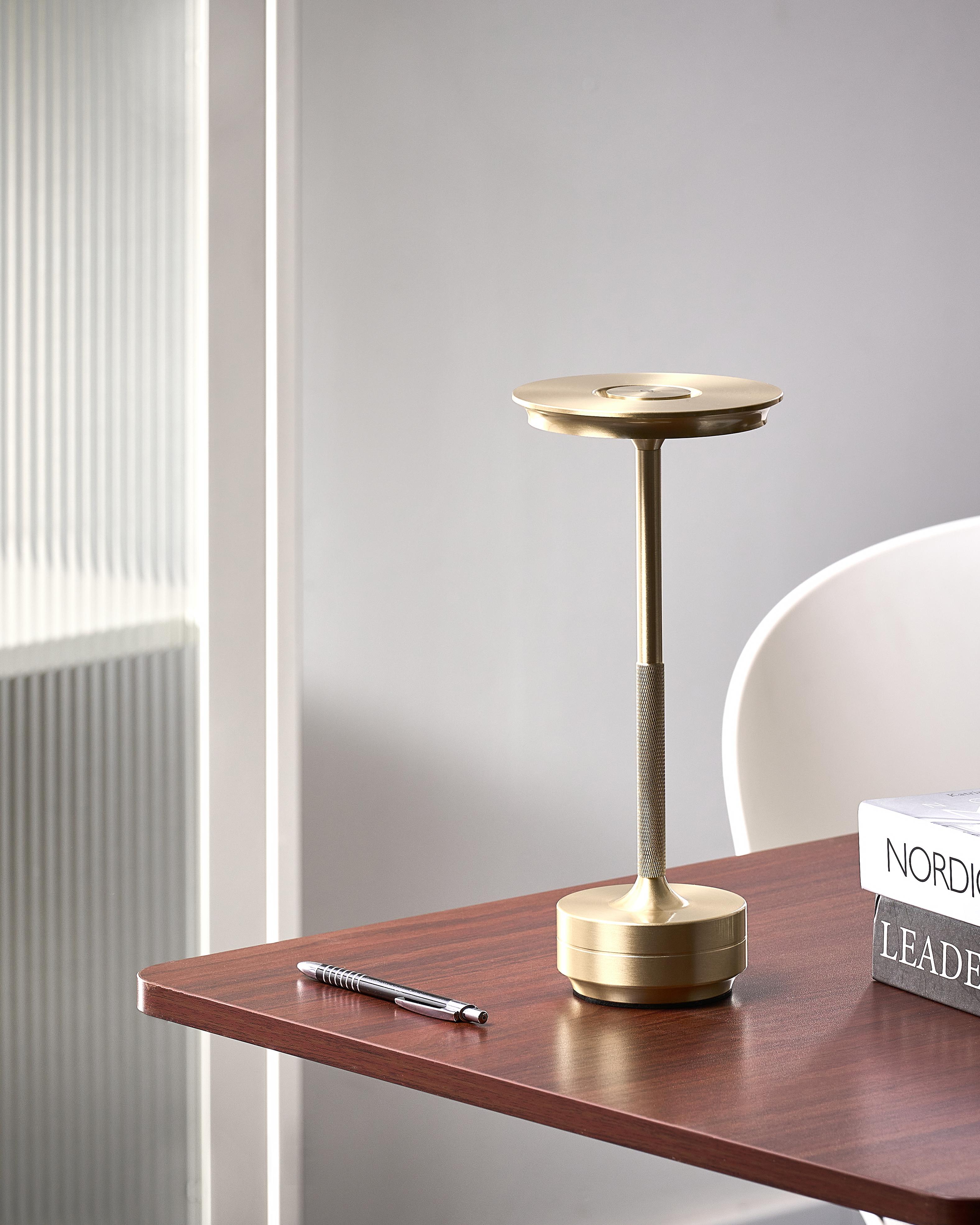 LED draadloze tafellamp MAGO met dimmer Metaal Goud