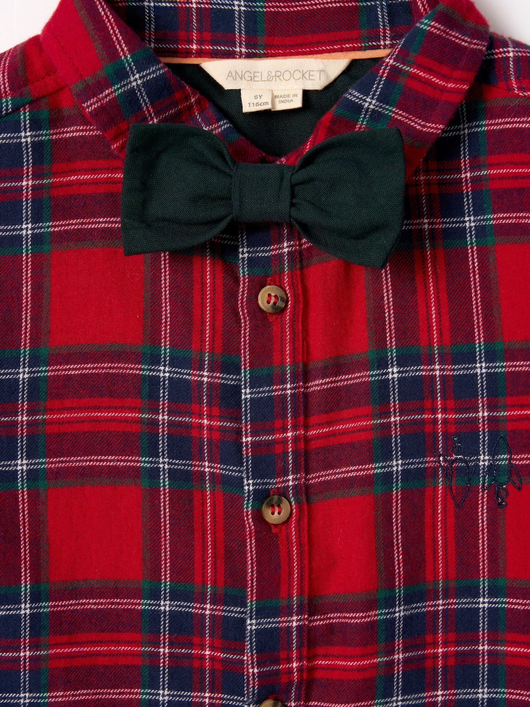 Rood - Angel & Rocket Camden Brushed Shirt With Bow Tie