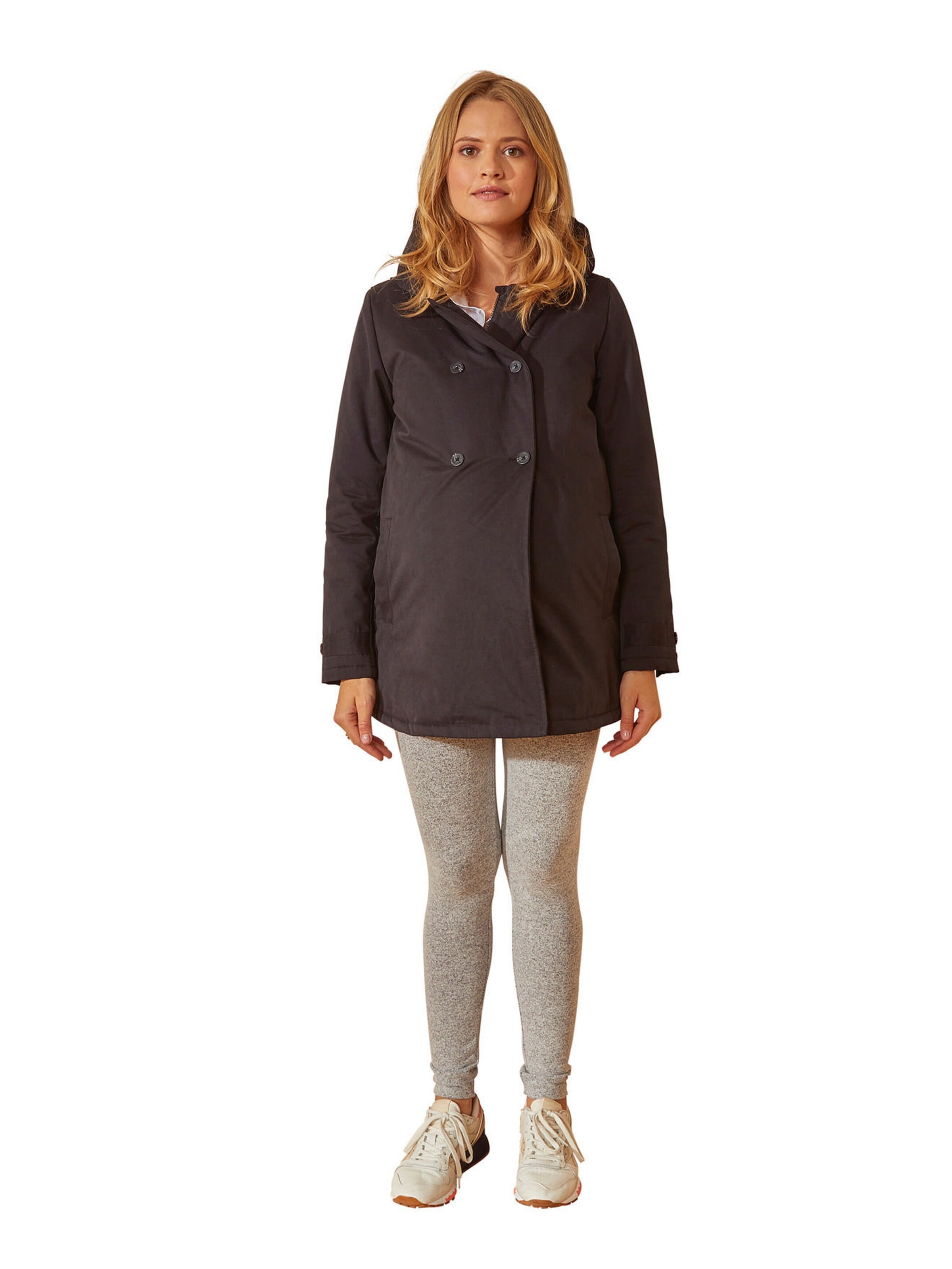 Vertbaudet Jacke für Schwangerschaft & Stillzeit, Tragejacke, Recycling-Polyester schwarz