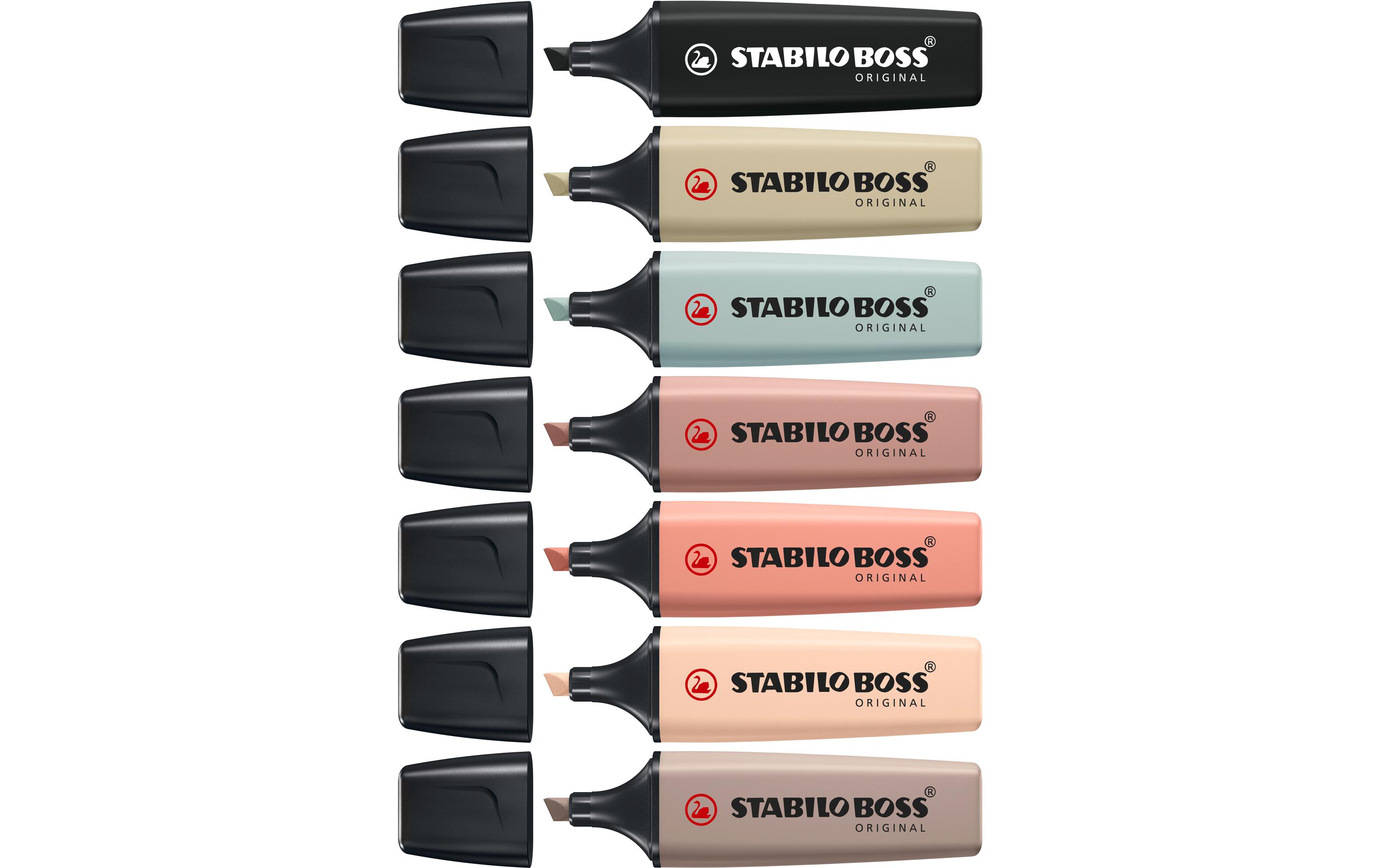 Textmarker BOSS ORIGINAL NatureColors 8er SetLeuchtmarker mit Keilspitze