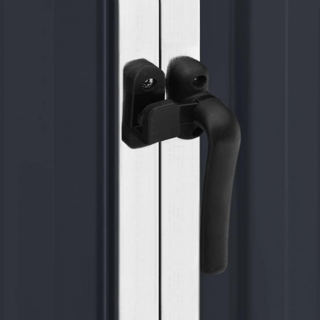 INLIFE Gerätehaus Anthrazit 195x198x159 cm Verzinkter Stahl