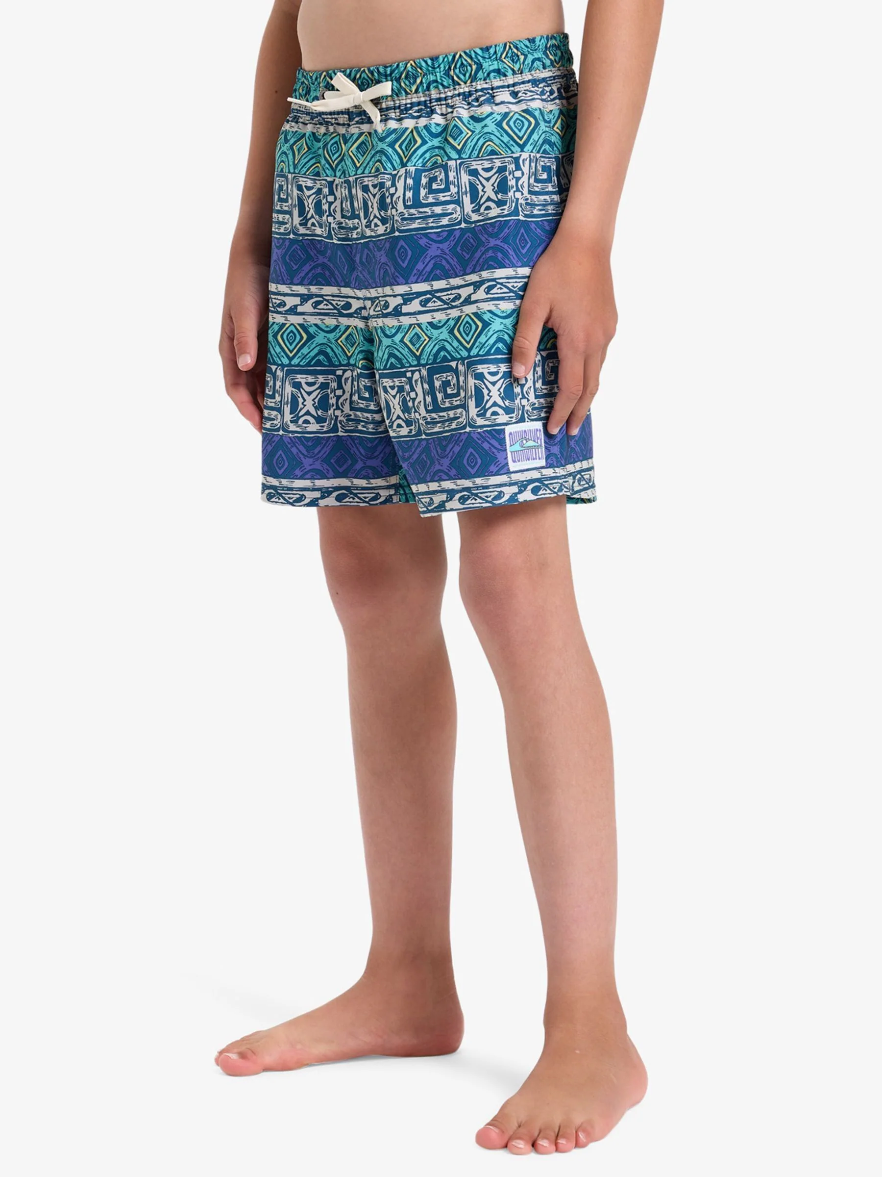 Quiksilver Geoprint Surfsilk Straight Volley Zwembroek voor Jongeren