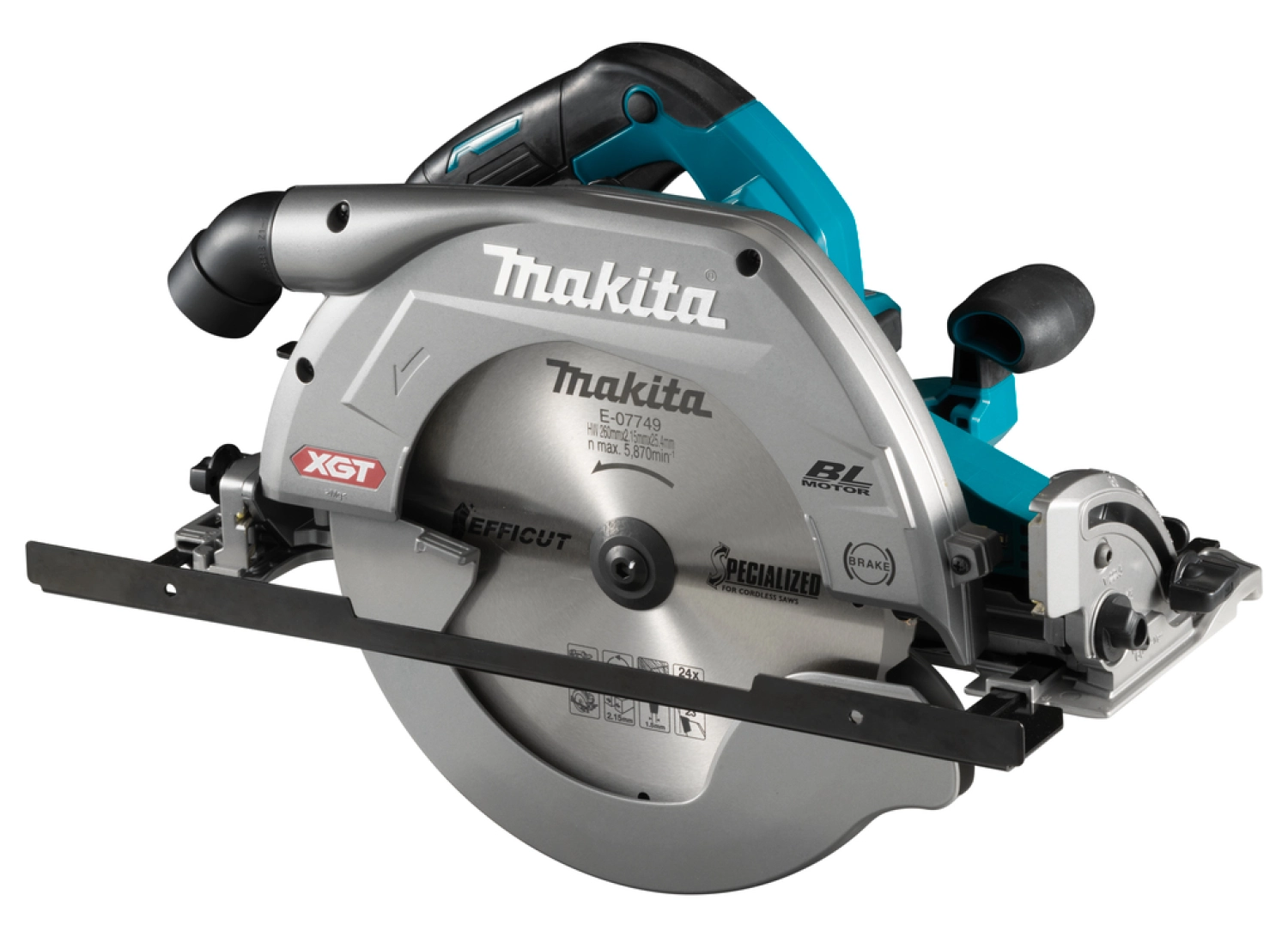 Makita HS011GT201 40V Li-ion accu Cirkelzaag set (2x 5.0Ah accu) in doos - 270mm