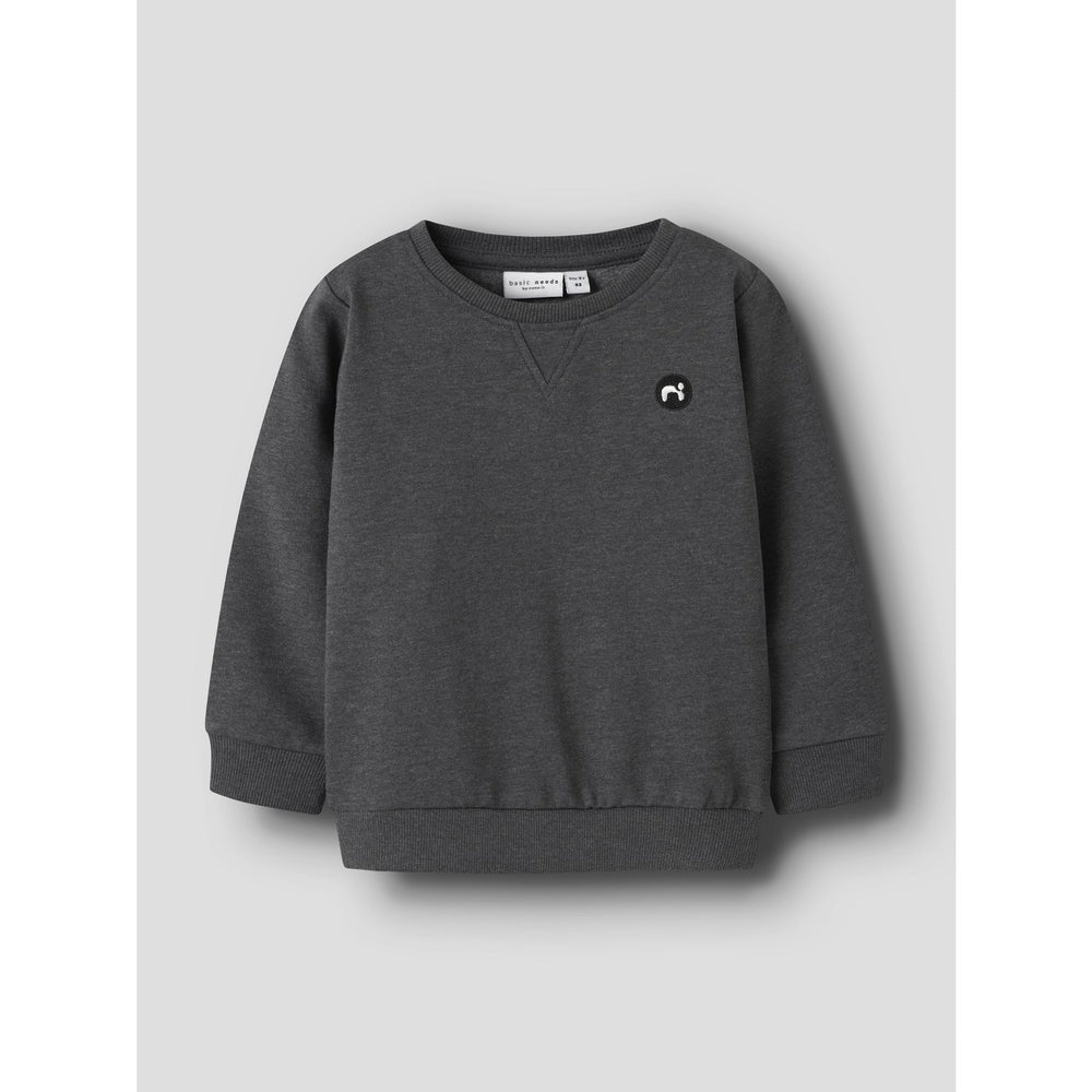 Køb Name It Dark Grey Melange Nmmvimo Ls Sweat Bru Noos