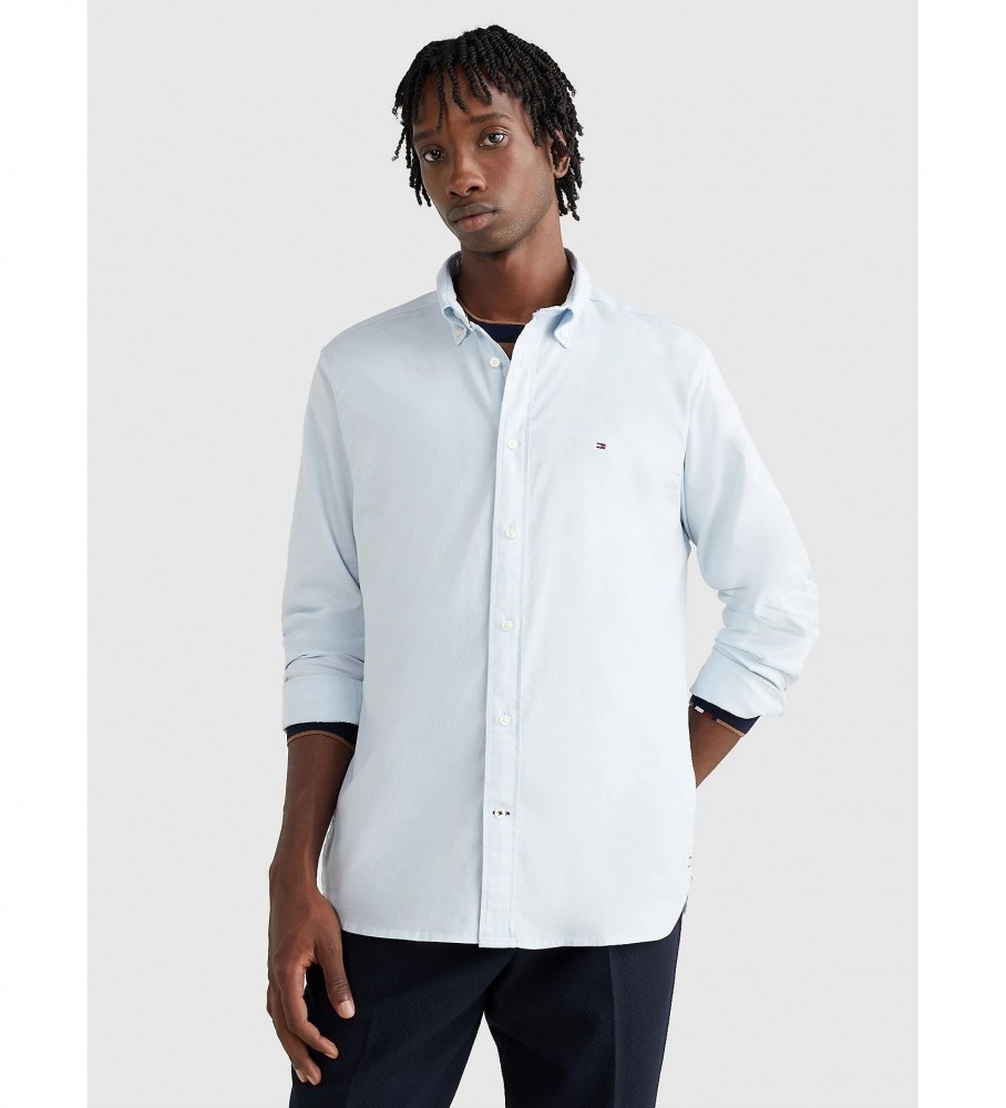 Camisa Tommy Hilfiger Coleção 1985 TH Flex azul