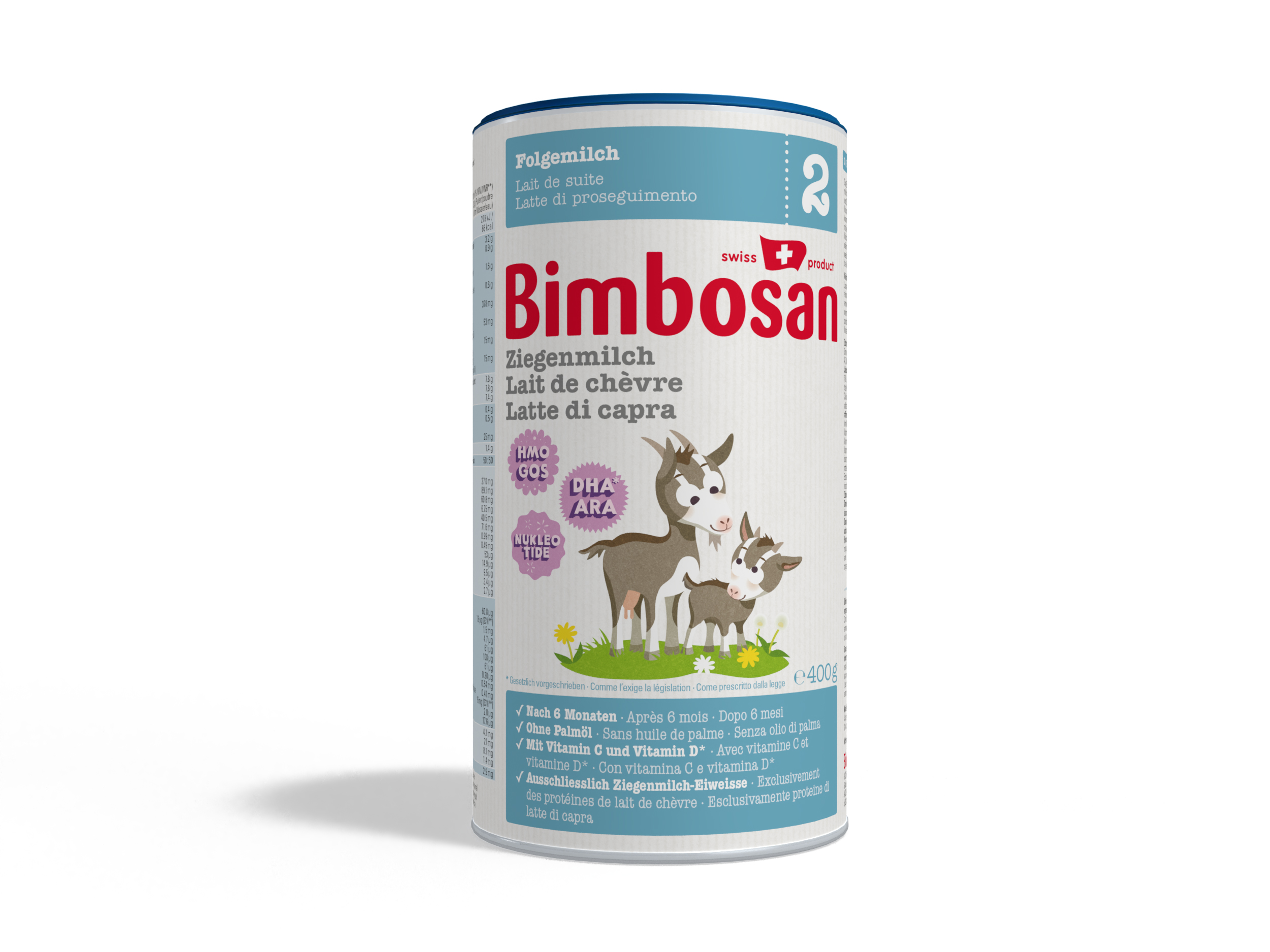 BIMBOSAN Ziegenmilch 2 Folgemilch<br>400 g, Dose, Pulver
