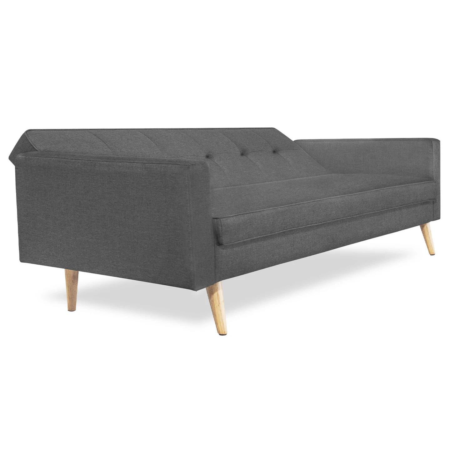Canapé droit scandinave 3 places convertible LARS gris