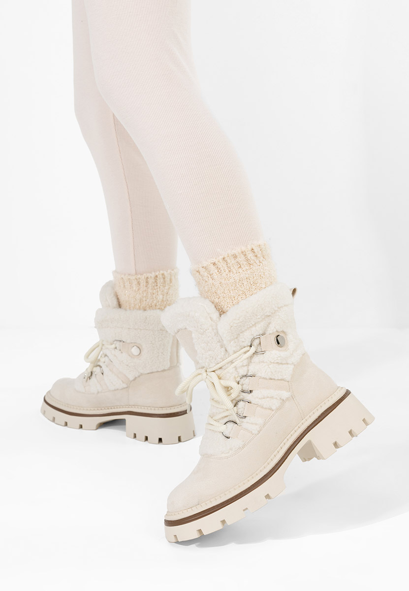 Bottines doublées femme beige Kalindra