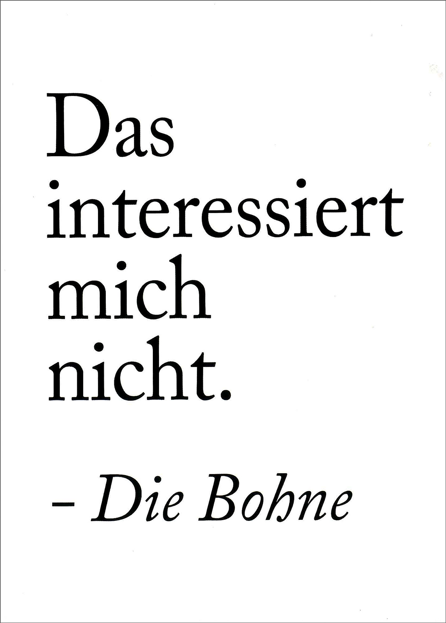 Postkarte 'Die Bohne' günstig bestellen