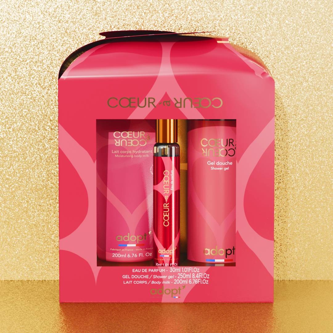 Cœur à cœur Coffret chalet eau de parfum 30ml + gel douche + lait corps