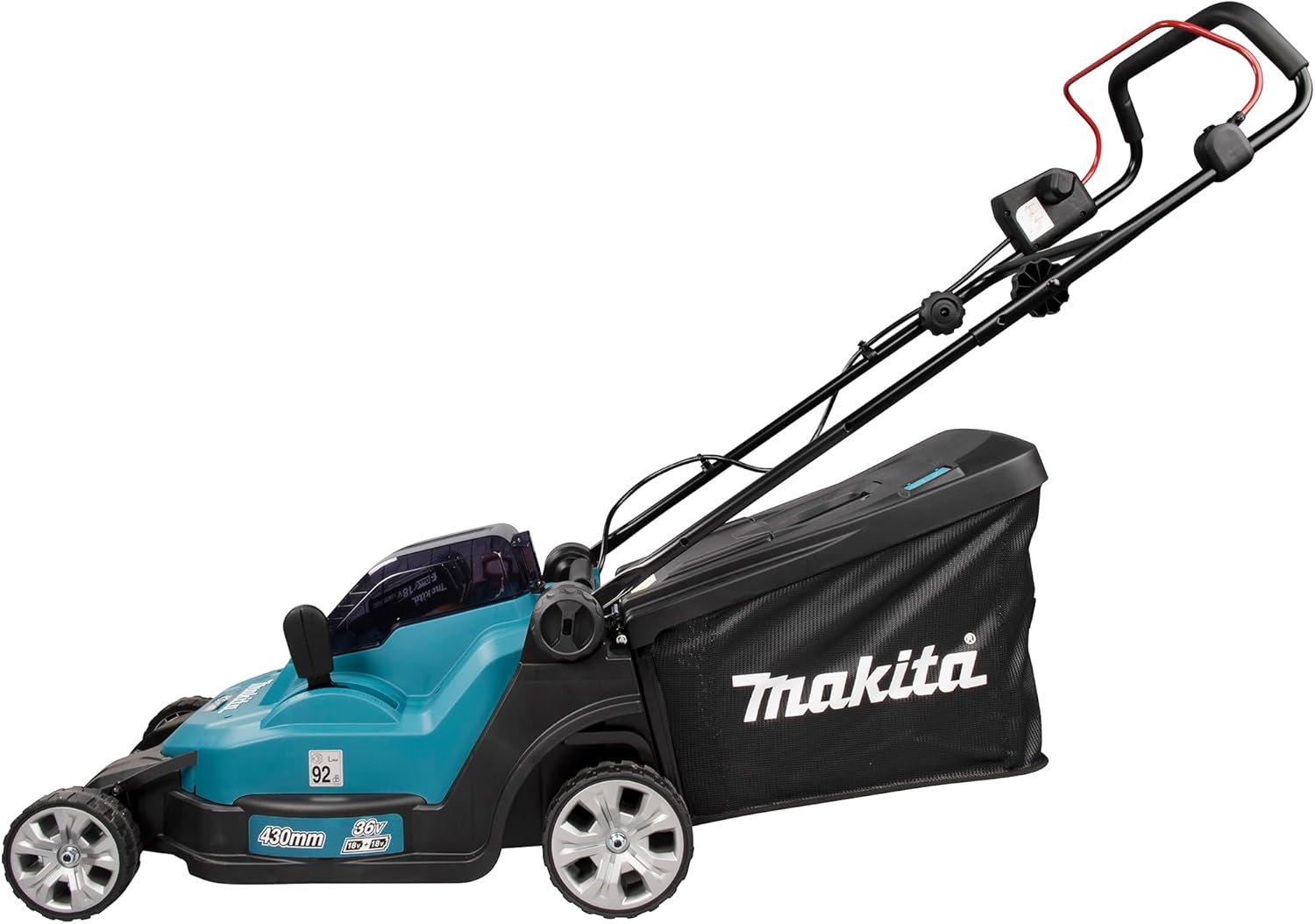 Makita DLM432PT2 Akku-Rasenmäher 2x18 V / 5,0 Ah, 2 Akkus + Doppelladegerät