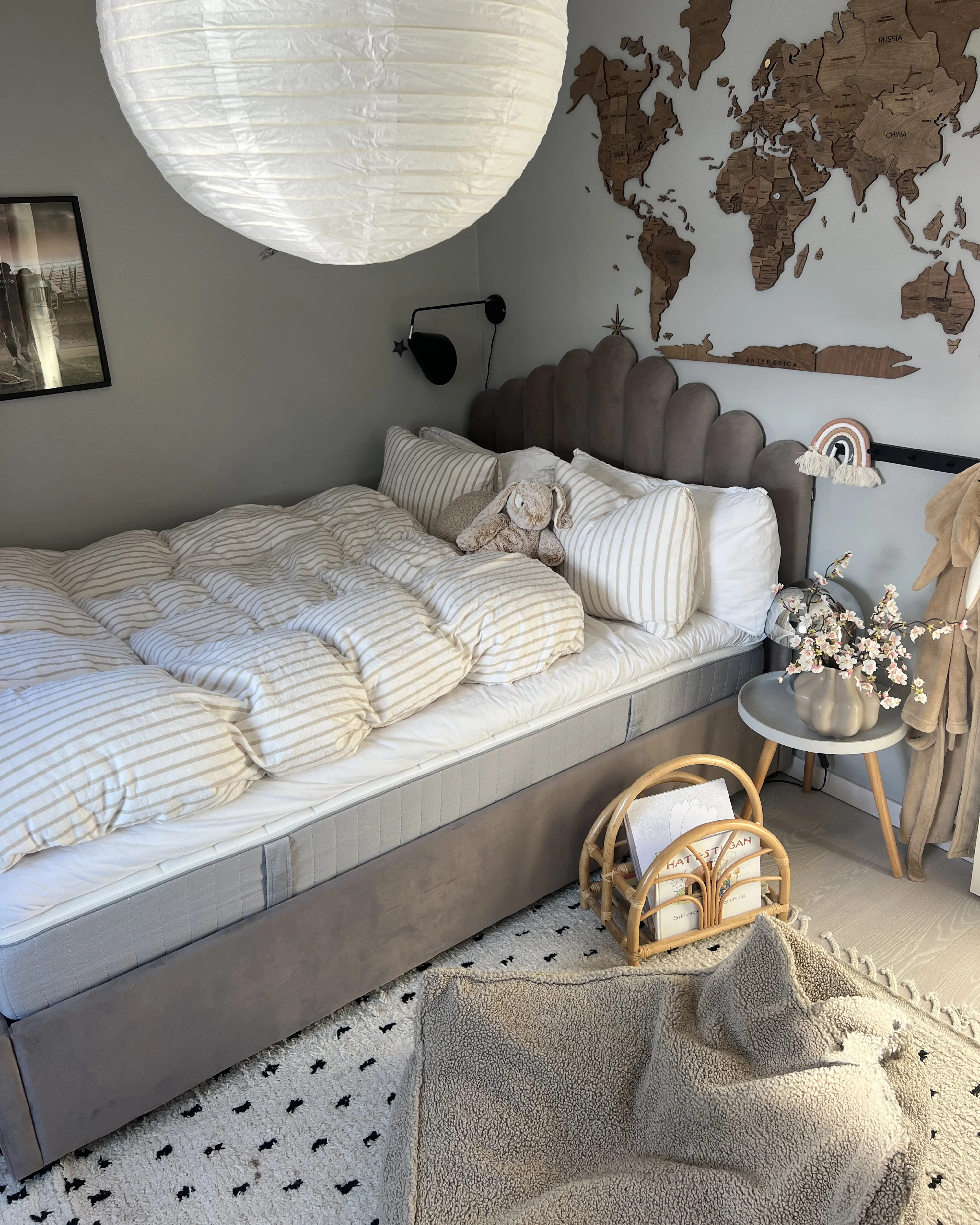 Bed met opbergruimte Fluweel VINCENNES 180 x 200 cm Taupe