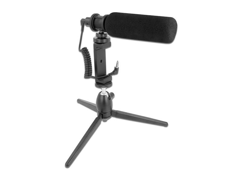 Delock Mikrofon Vlog Shotgun Set für Smartphones und DSLR K Delock Vlog Shotgun Mikrofon Set für Smartphones und DSLR Kameras
