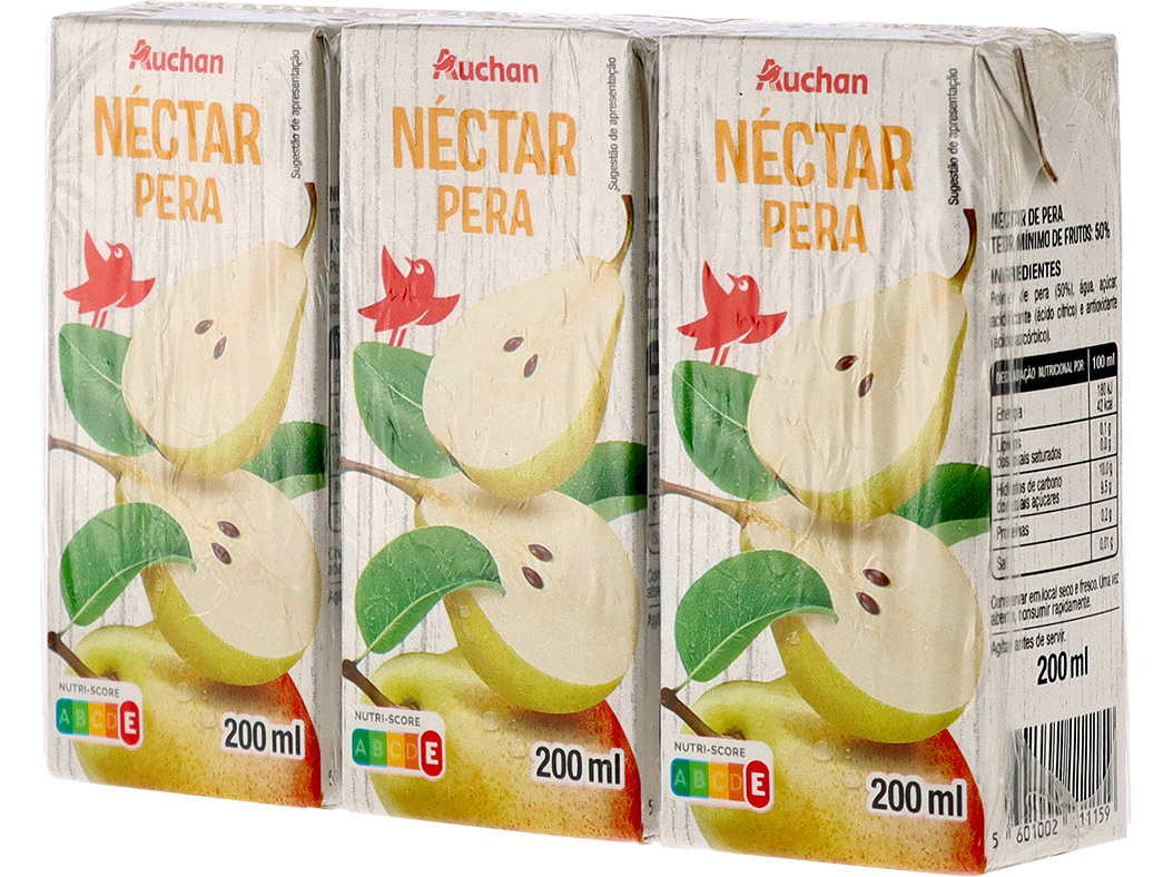 NÉCTAR AUCHAN PÊRA 3X200ML