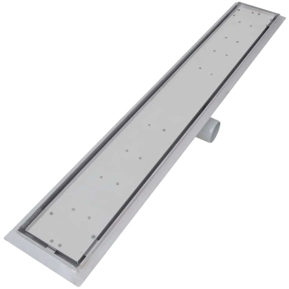 Drain de douche linéaire 2 pc 830 x 140 mm acier inoxydable