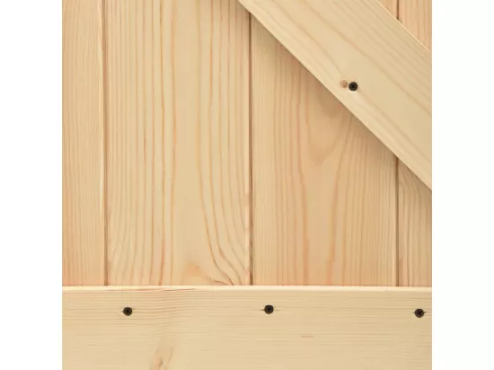 Porte coulissante et kit de quincaillerie 90x210 cm pin massif