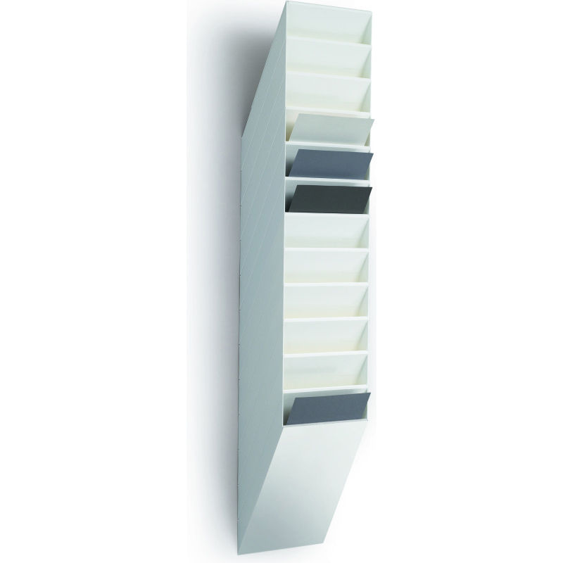 Trieur mural 12 cases FLEXIBOXX Durable A4 portait gris